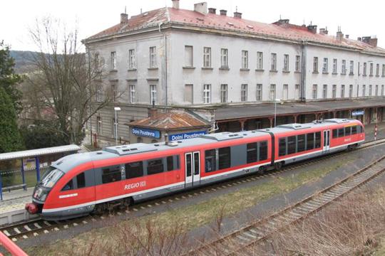 Trať 083 linka U28. Dolní Poustevna 19.3.2012