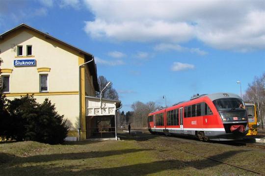 Trať 083, linka U28. Šluknov 19.3.2012