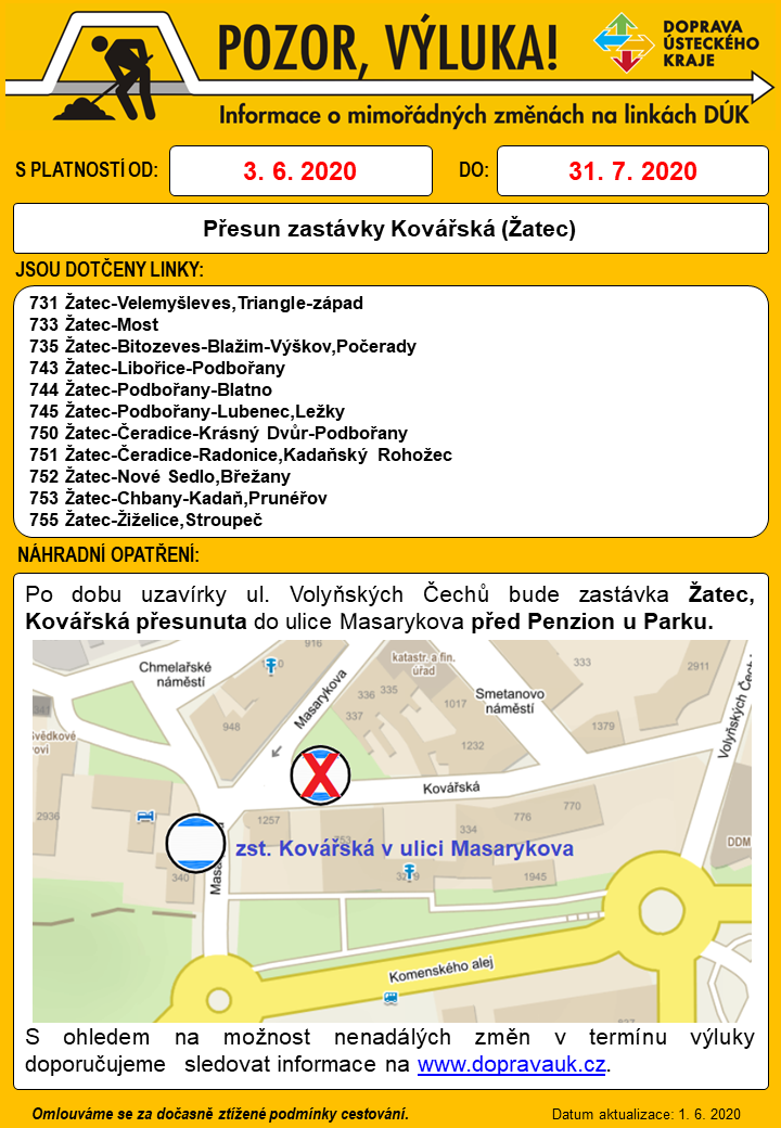 Informace o výluce