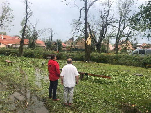 ničivá bouře Lounsko