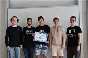 Vítězný tým „Lorem Ipsum“ ve složení Kryštof Buben, Petr Filip, Jakub Florián, David Korčák a Marek Šajner