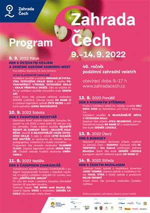 Program veletrhu Zahrada Čech 2022 na výstavišti v Litoměřicích