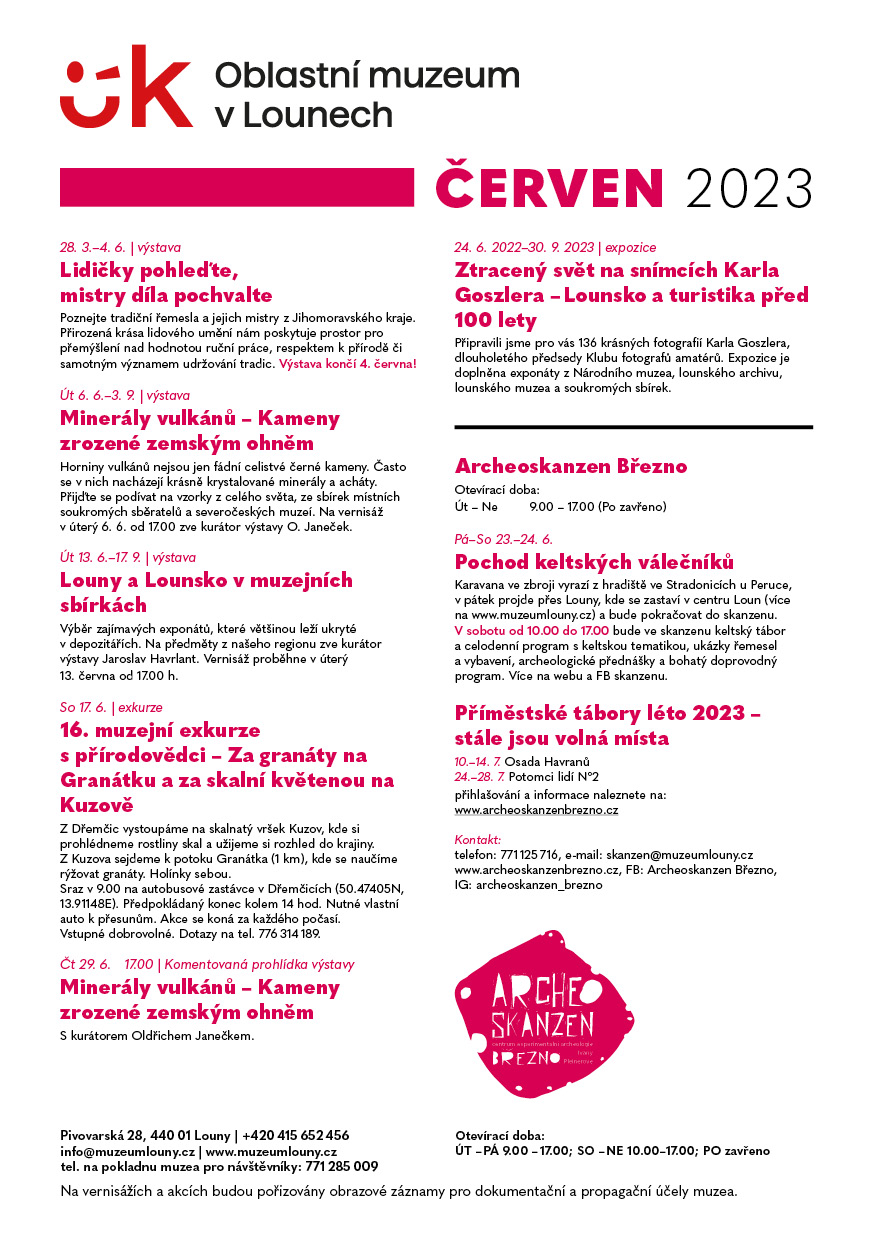 Oblastní muzeum v Lounech - program na červen