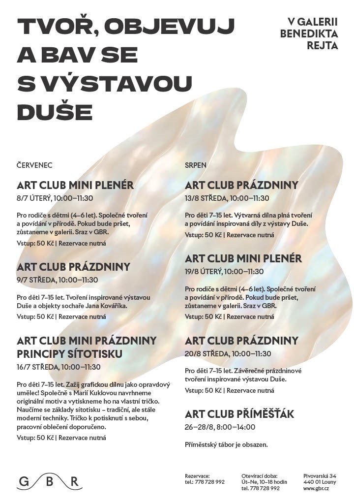 Letní program  Art Clubu pro děti