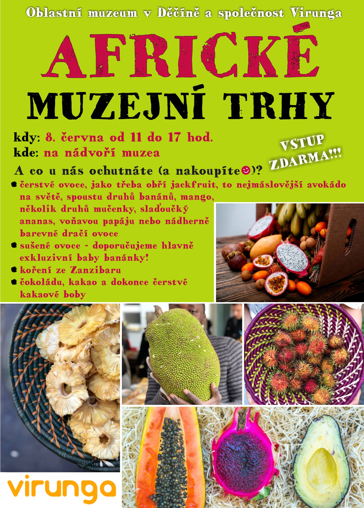Africké trhy s čerstvým exotickým ovocem
